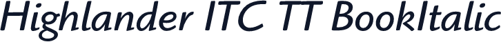 Highlander ITC TT BookItalic