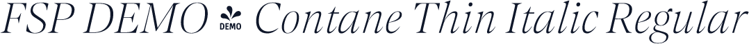 FSP DEMO - Contane Thin Italic Regular