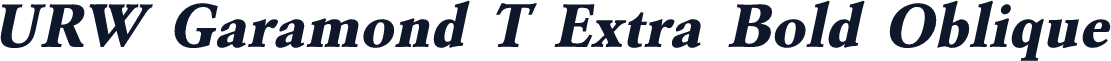 URW Garamond T Extra Bold Oblique