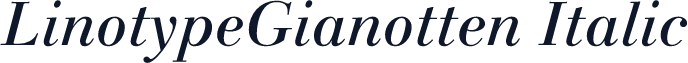 LinotypeGianotten Italic
