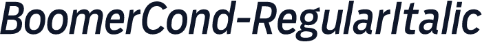 BoomerCond-RegularItalic