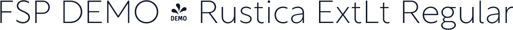 FSP DEMO - Rustica ExtLt Regular