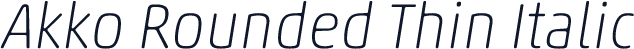 Akko Rounded Thin Italic