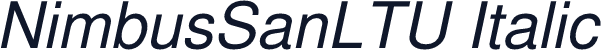 NimbusSanLTU Italic