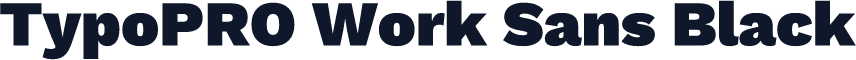 TypoPRO Work Sans Black