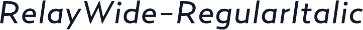 RelayWide-RegularItalic