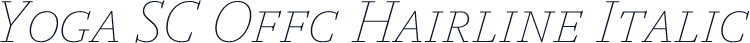 Yoga SC Offc Hairline Italic