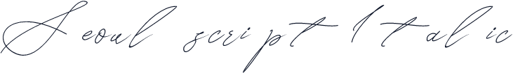 Seoul script Italic