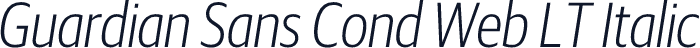 Guardian Sans Cond Web LT Italic