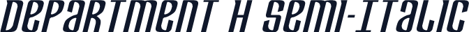 Department H Semi-Italic
