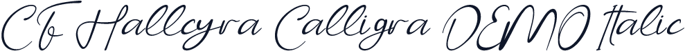 CF Hallcyra Calligra DEMO Italic