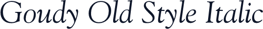 Goudy Old Style Italic