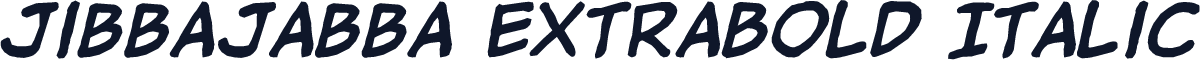 jibbajabba ExtraBold Italic