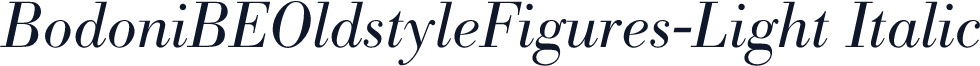 BodoniBEOldstyleFigures-Light Italic