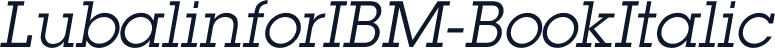 LubalinforIBM-BookItalic