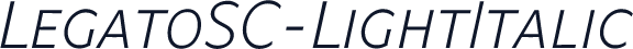 LegatoSC-LightItalic