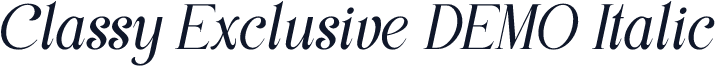 Classy Exclusive DEMO Italic