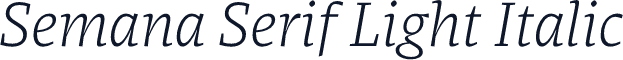 Semana Serif Light Italic