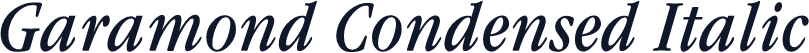 Garamond Condensed Italic