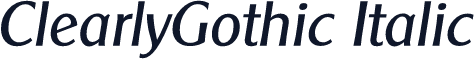 ClearlyGothic Italic