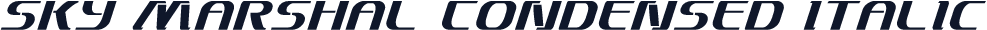 Sky Marshal Condensed Italic