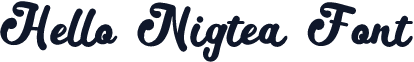 Hello Nigtea Font