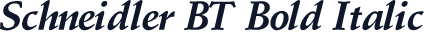 Schneidler BT Bold Italic