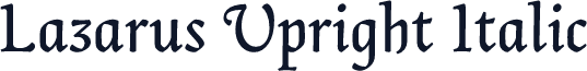 Lazarus Upright Italic