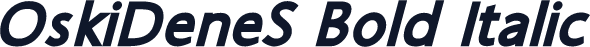 OskiDeneS Bold Italic