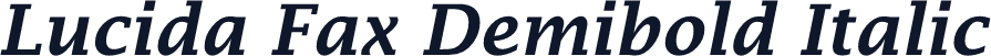 Lucida Fax Demibold Italic