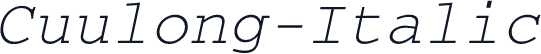 Cuulong-Italic