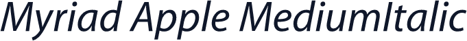 Myriad Apple MediumItalic