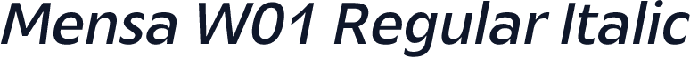 Mensa W01 Regular Italic