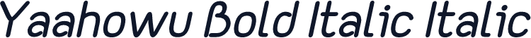 Yaahowu Bold Italic Italic