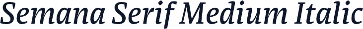 Semana Serif Medium Italic