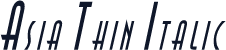 Asia Thin Italic
