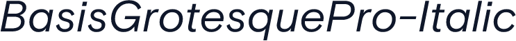 BasisGrotesquePro-Italic
