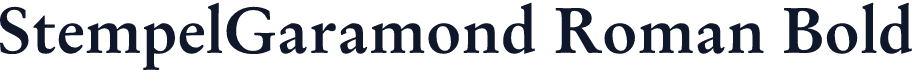 StempelGaramond Roman Bold