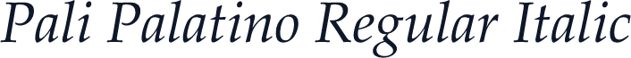 Pali Palatino Regular Italic