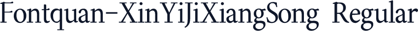 Fontquan-XinYiJiXiangSong Regular