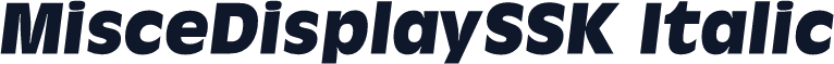 MisceDisplaySSK Italic