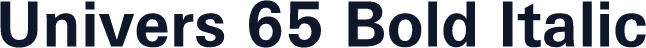 Univers 65 Bold Italic