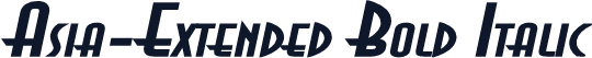 Asia-Extended Bold Italic