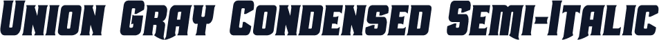 Union Gray Condensed Semi-Italic