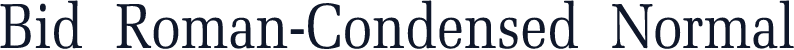 Bid Roman-Condensed Normal
