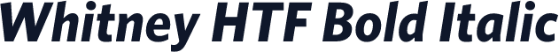 Whitney HTF Bold Italic