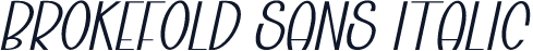 Brokefold Sans Italic