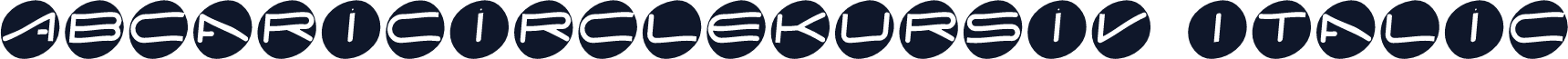 AbcariCircleKursiv Italic