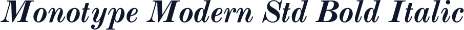 Monotype Modern Std Bold Italic