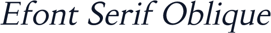 Efont Serif Oblique